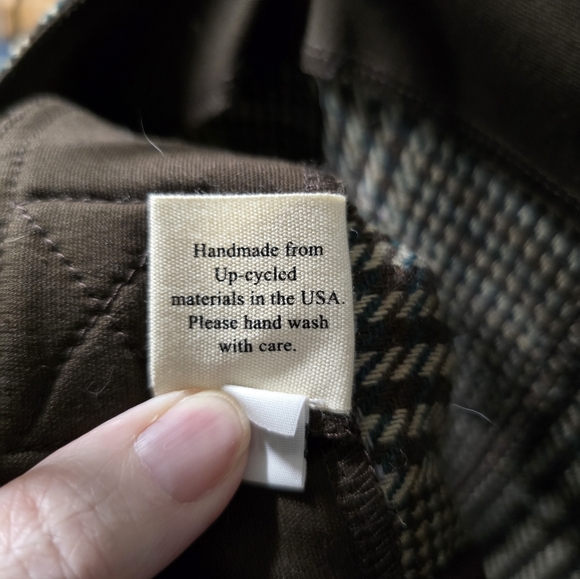 RevivALL Clothing Wool Overalls Houndstooth Medium - Picture 6 of 7